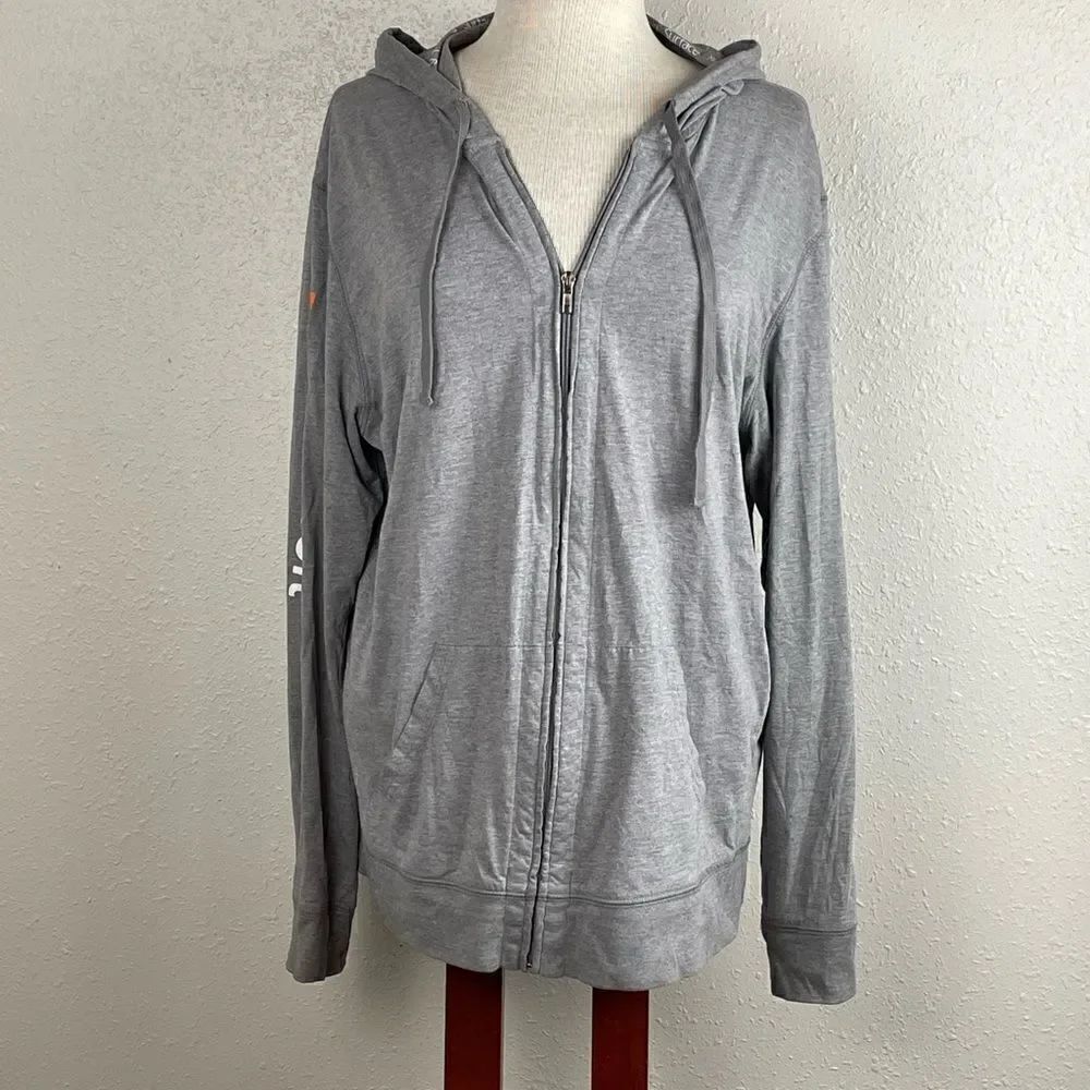 EUC District Womens Gray Microsoft Zip-up Hoodie Size XL